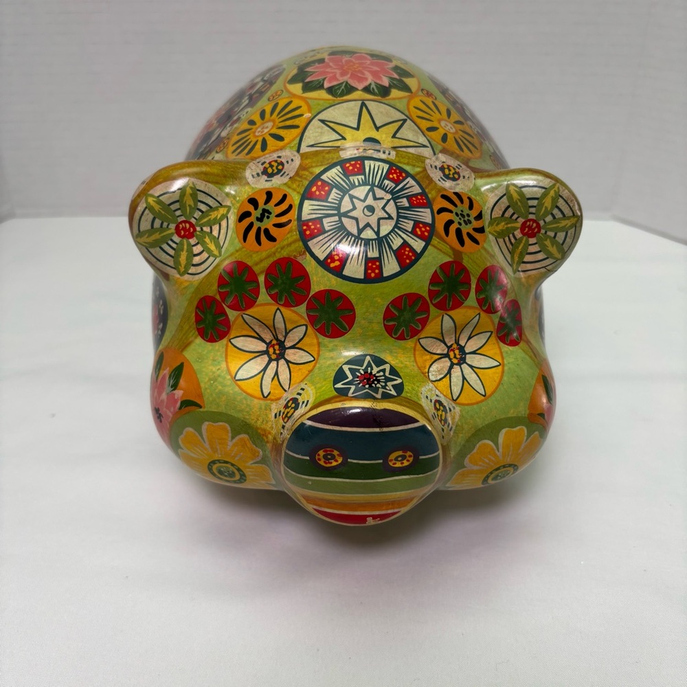 RARE Vintage Flower Hippie Piggy Bank Retro Whimsical